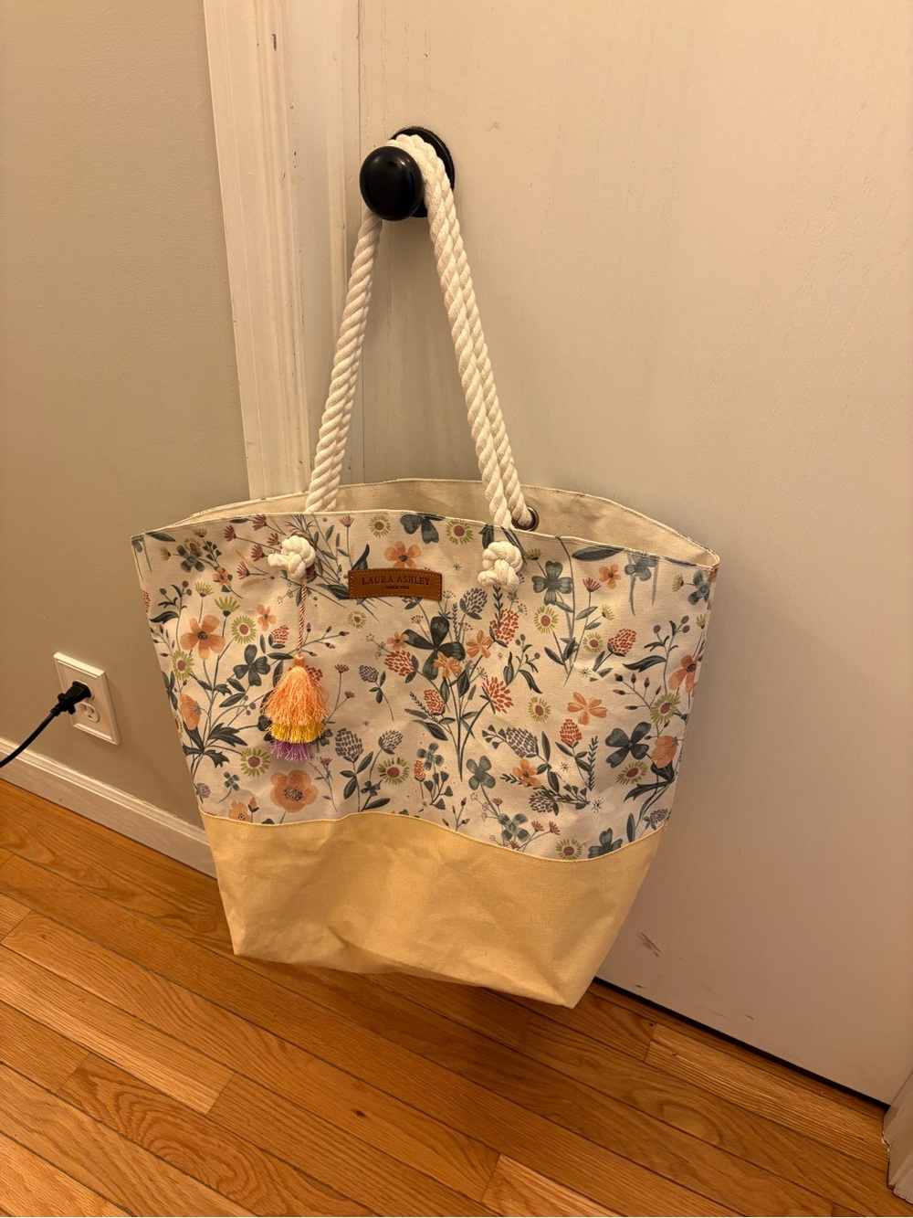 Laura Ashley Floral Canvas Tote